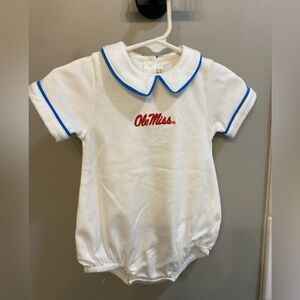 Beaufort Bonnet Company Ole Miss White Romper / Size 0-3m / NWT